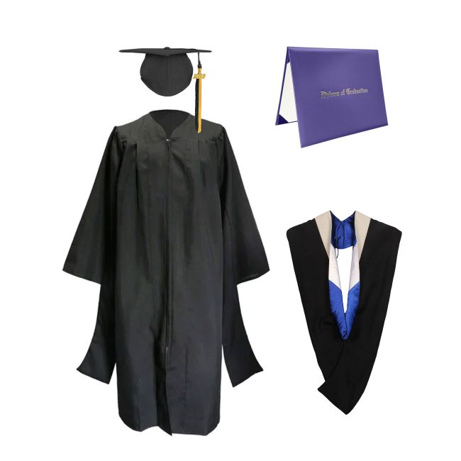 CGTHDC-Classic-Master Classic Master Graduation Cap, Gown, Tassel, Hood and Diploma Cover Set