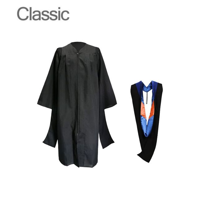 GH-Classic-Master Classic Masters Graduation Gown Hood Ceremony Regalia Set