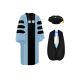 GVTH-Doctoral-Columbia-U Custom Doctoral / PhD Graduation Gown, Velvet Tam, and Hood Set Columbia University Columbia University