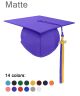 CT-Matte-Bachelor-Double-Color Bachelor Graduation Cap with Double Color Tassel & Charm Set Matte Finish