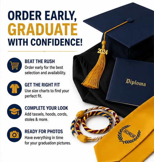 How Early Should You Order Graduation Attire? Order early graduate with confidence guide by Cap and Gown Depot