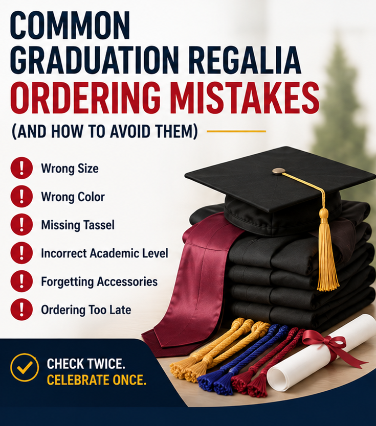 Guide on avoiding common graduation regalia ordering mistakes by Cap and Gown Depot