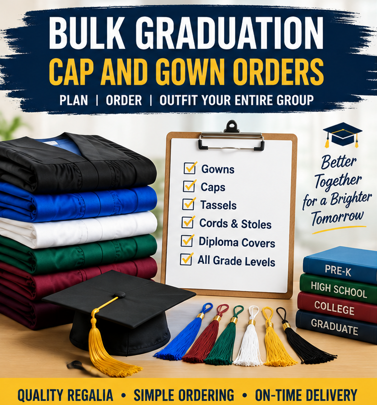 Bulk graduation cap and gown orders guide by Cap and Gown Depot