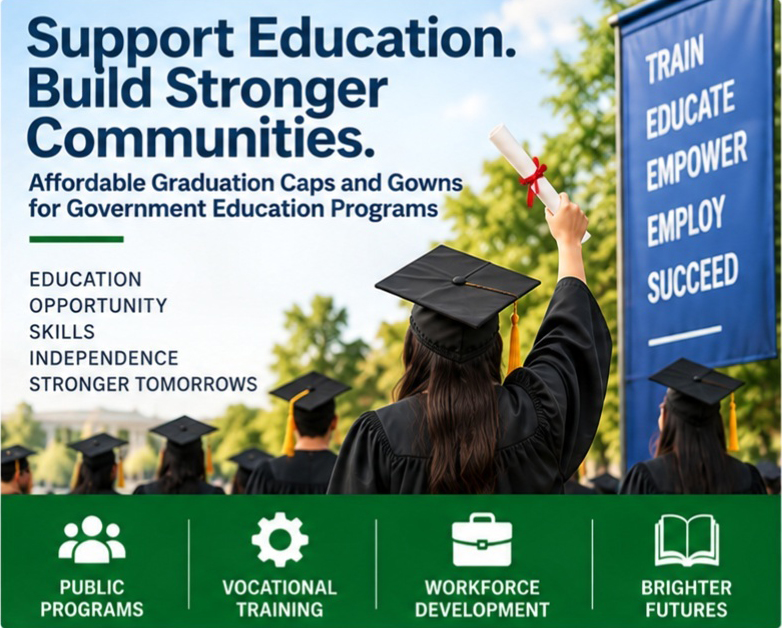 Budget-Friendly Graduation Regalia for Public Education & Training Programs Public education program graduation cap and gown set - graduation cap and gown depot