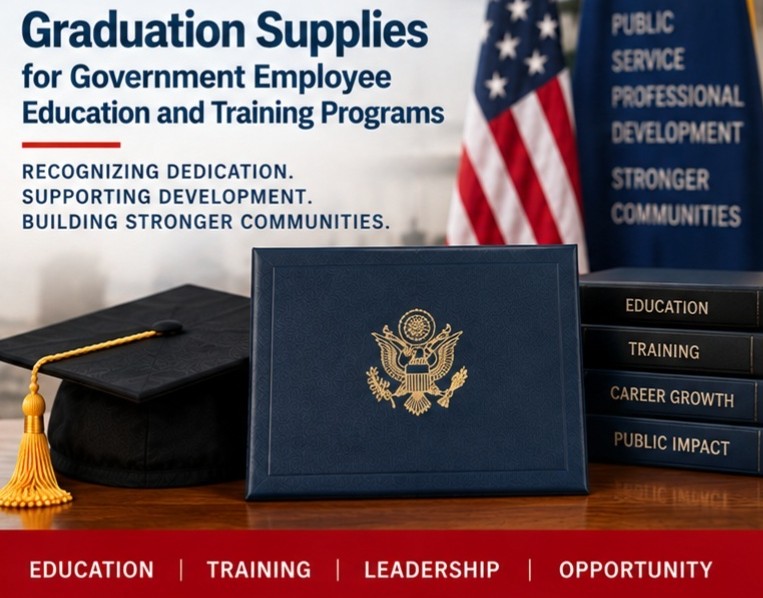 Public-Sector Employee Graduation Supplies & Workforce Training Recognition Guide Public-sector employee graduation regalia by Graduation Cap and Gown Depot