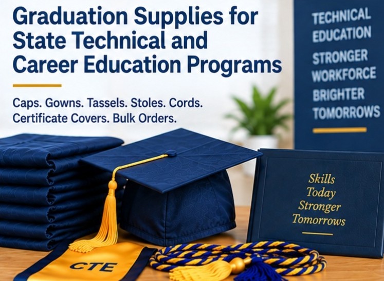 State career and technical education graduation regalia - graduation cap and gown depot