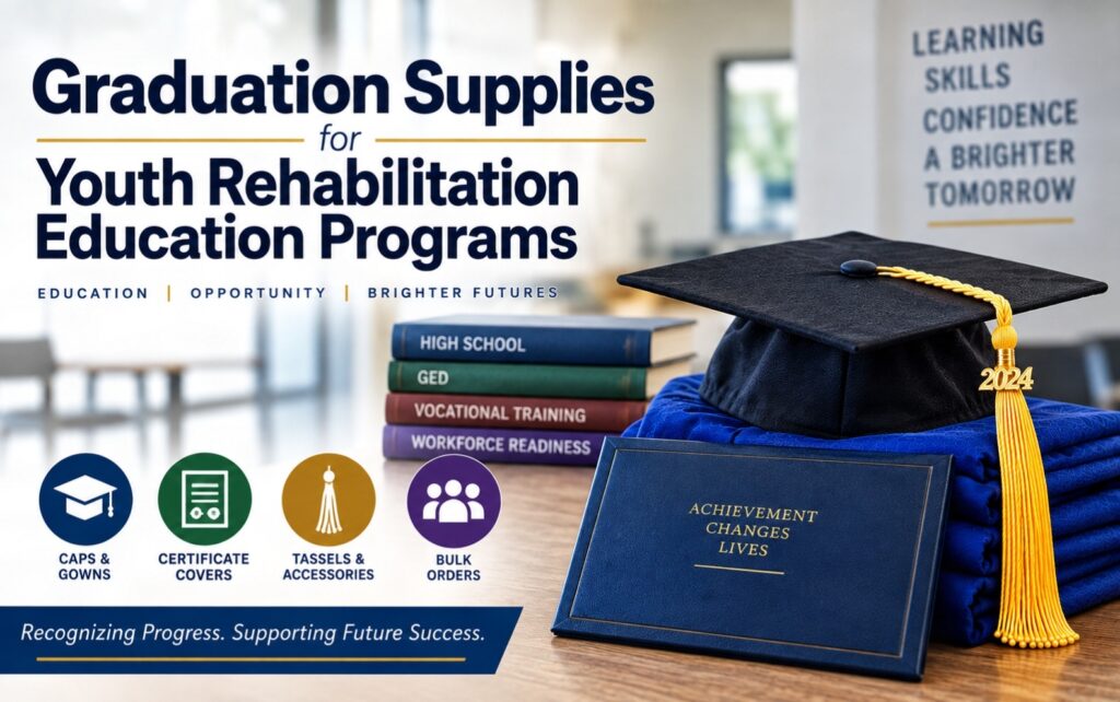 Youth rehabilitation graduation regalia and educational achievement supplies guide - graduation cap and gown