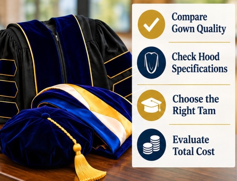 Budget-friendly PhD regalia