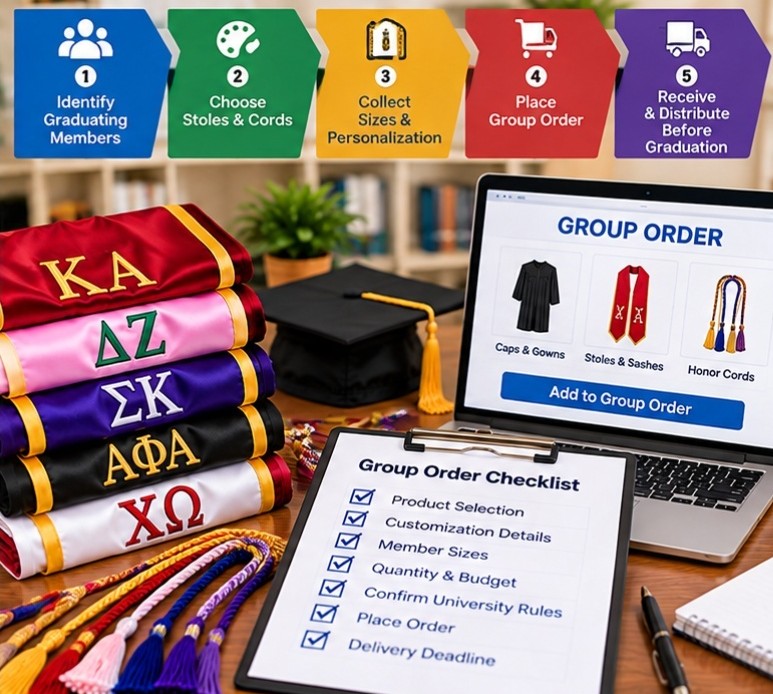 Greek life graduation stoles cords and regalia guide