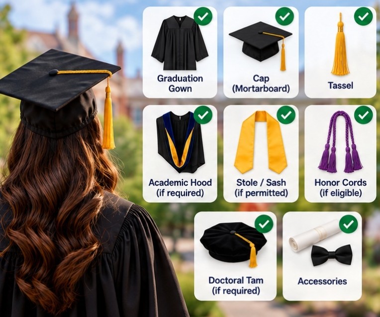 Commencement Attire Essentials: How to Build the Perfect Graduation Regalia Set Graduation regalia essentials for commencement day