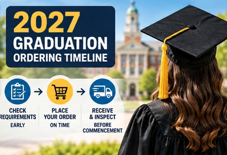 Class of 2027 graduation regalia buying calendar - graduation cap and gown depot